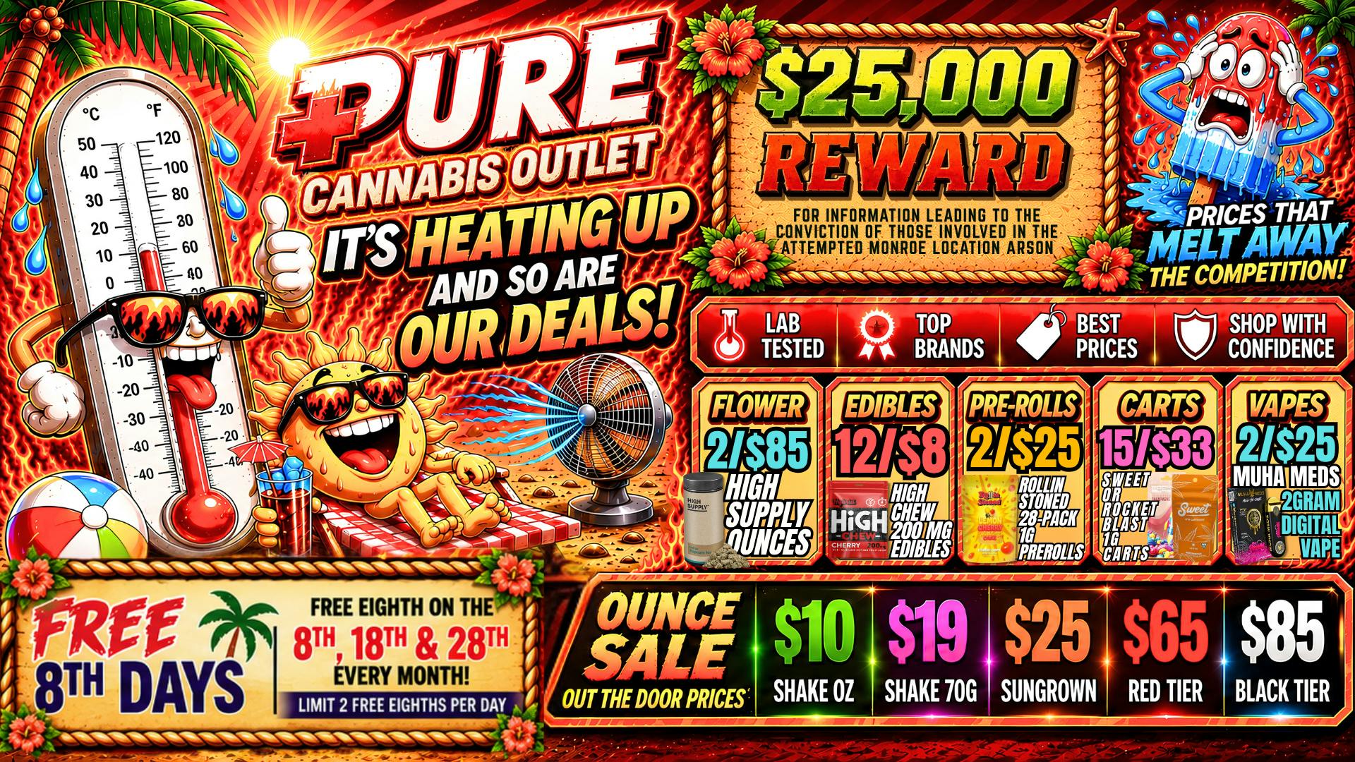 Pure Cannabis Outlet - Monroe 12/$8 HIGH CHEW 200MG GUMMY🔥HIGH SUPPLY 2/$85 OZ
