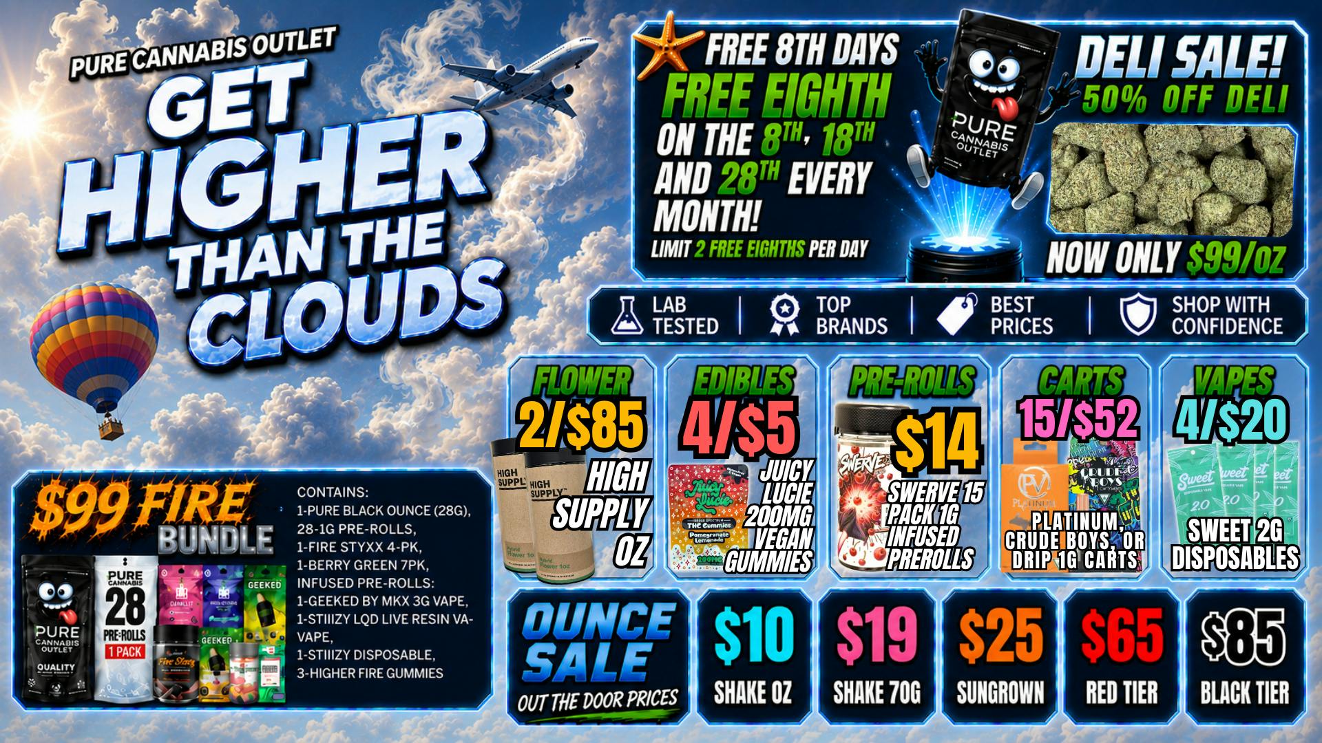 Pure Cannabis Outlet - Oxford ☁️4/$20 SWEET 2G DISPOSABLES☁️$99 FIRE BUNDLE🔥
