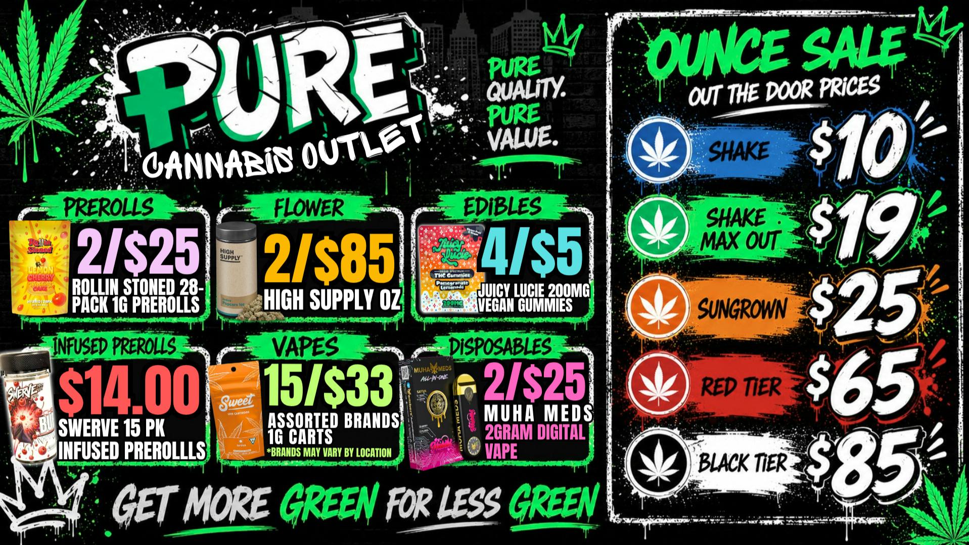 Pure Cannabis Outlet - New Buffalo $55 CRESCO OUNCE🍃🔥HIGH SUPPLY 2/$85 OUNCES