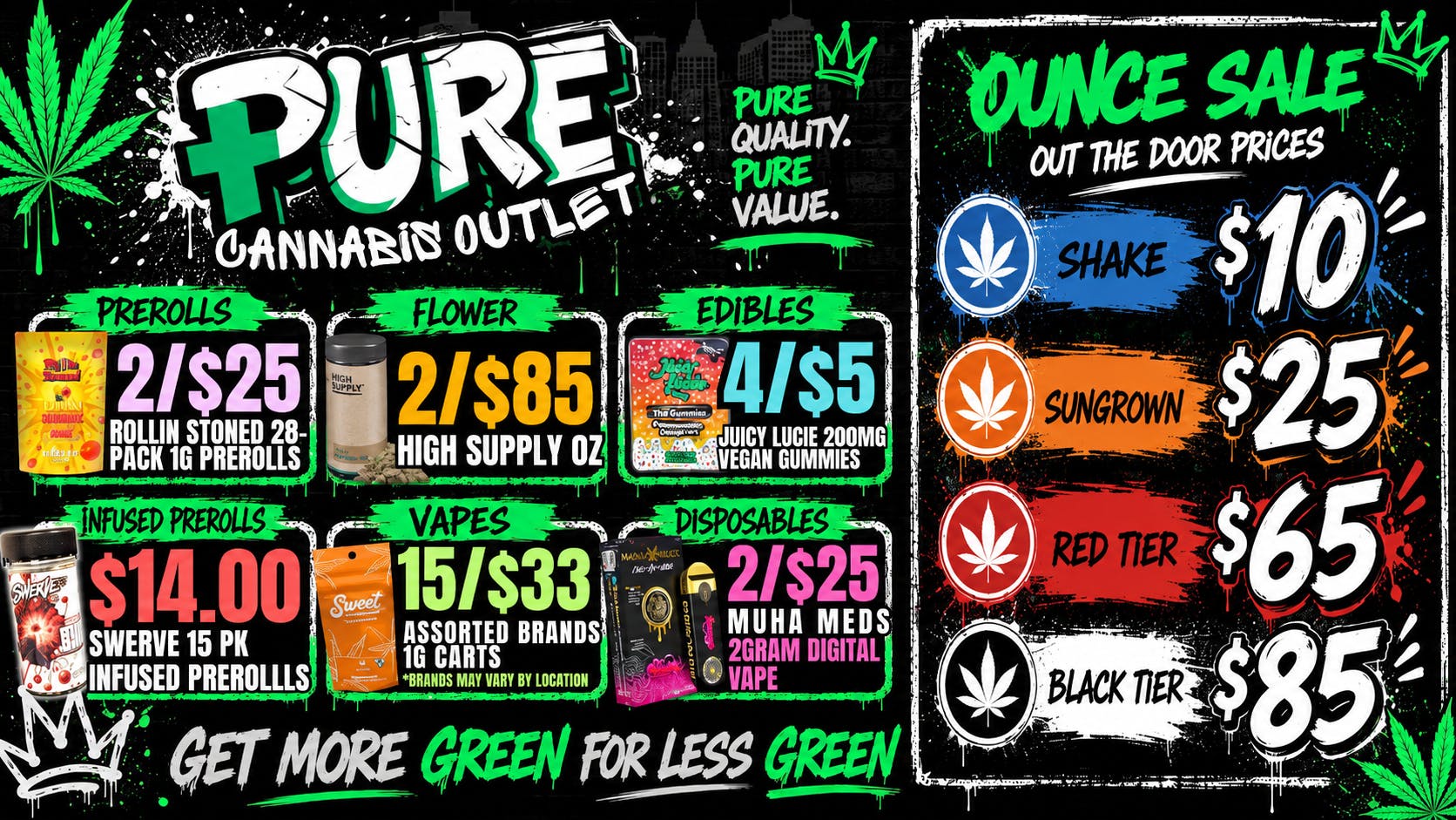 Pure Cannabis Outlet - New Buffalo $55 CRESCO OUNCE🍃🔥HIGH SUPPLY 2/$85 OUNCES