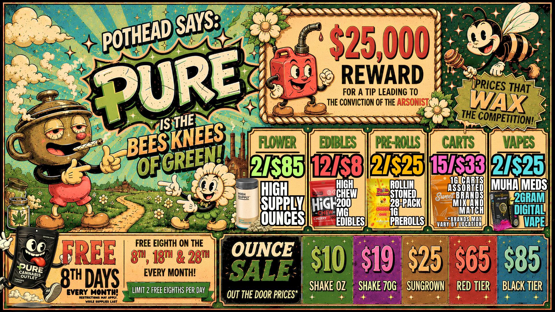 Pure Cannabis Outlet - Monroe $55 CRESCO OUNCE🍃🔥HIGH SUPPLY 2/$85 OUNCES