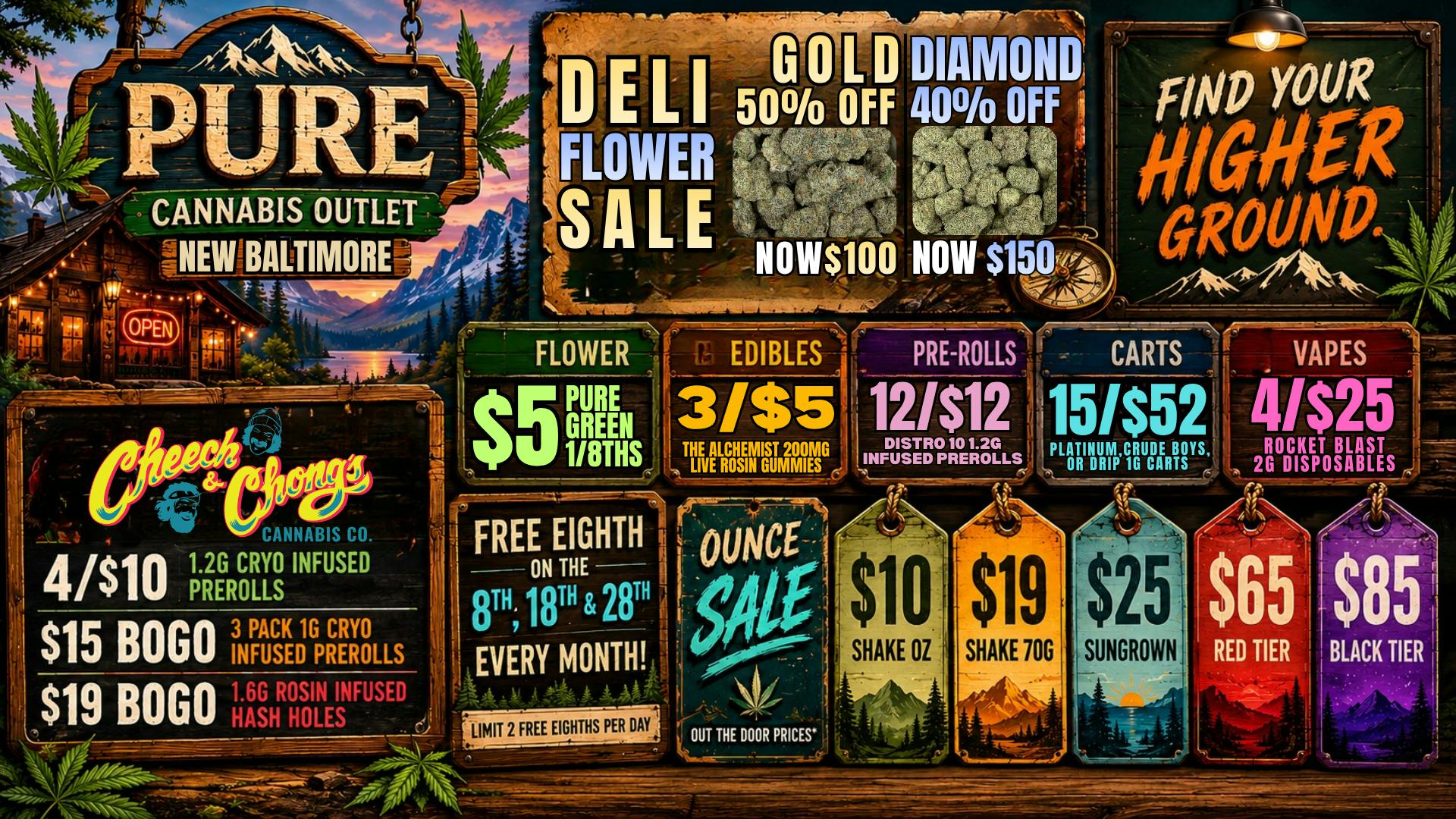 PURE Macomb - Delivery CHEECH & CHONG'S SALE😮‍💨DELI FLOWER SALE🍃