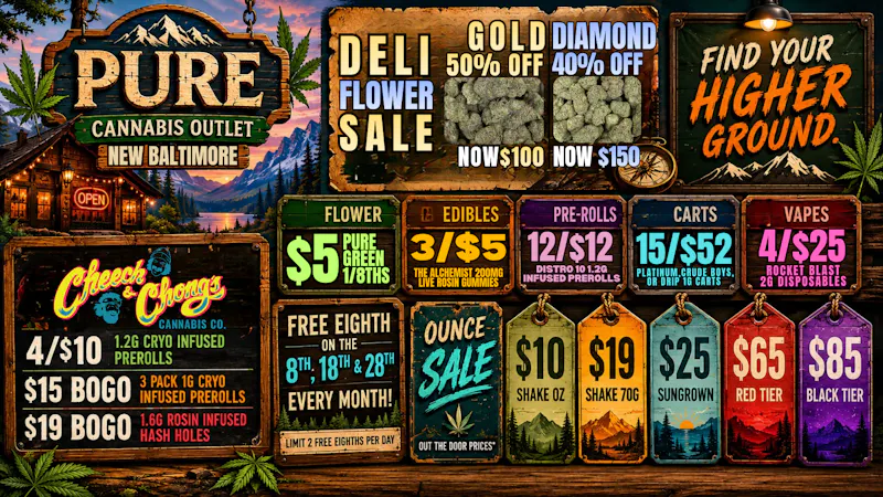 PURE Macomb - Delivery CHEECH & CHONG'S SALE😮‍💨DELI FLOWER SALE🍃