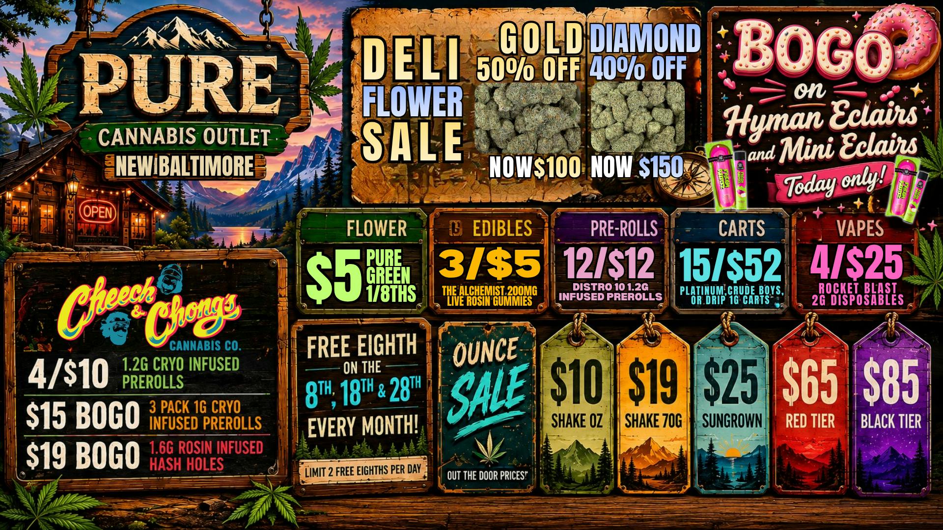Pure Cannabis Outlet - New Baltimore CHEECH & CHONG'S SALE😮‍💨DELI FLOWER SALE🍃