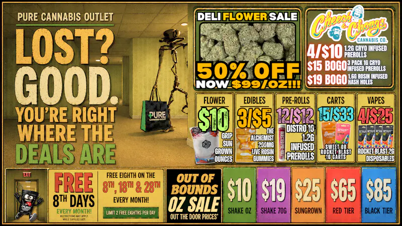 Pure Cannabis Outlet Delivery 🍃DELI FLOWER SALE🍃😮‍💨CHEECH & CHONG'S SALE💨