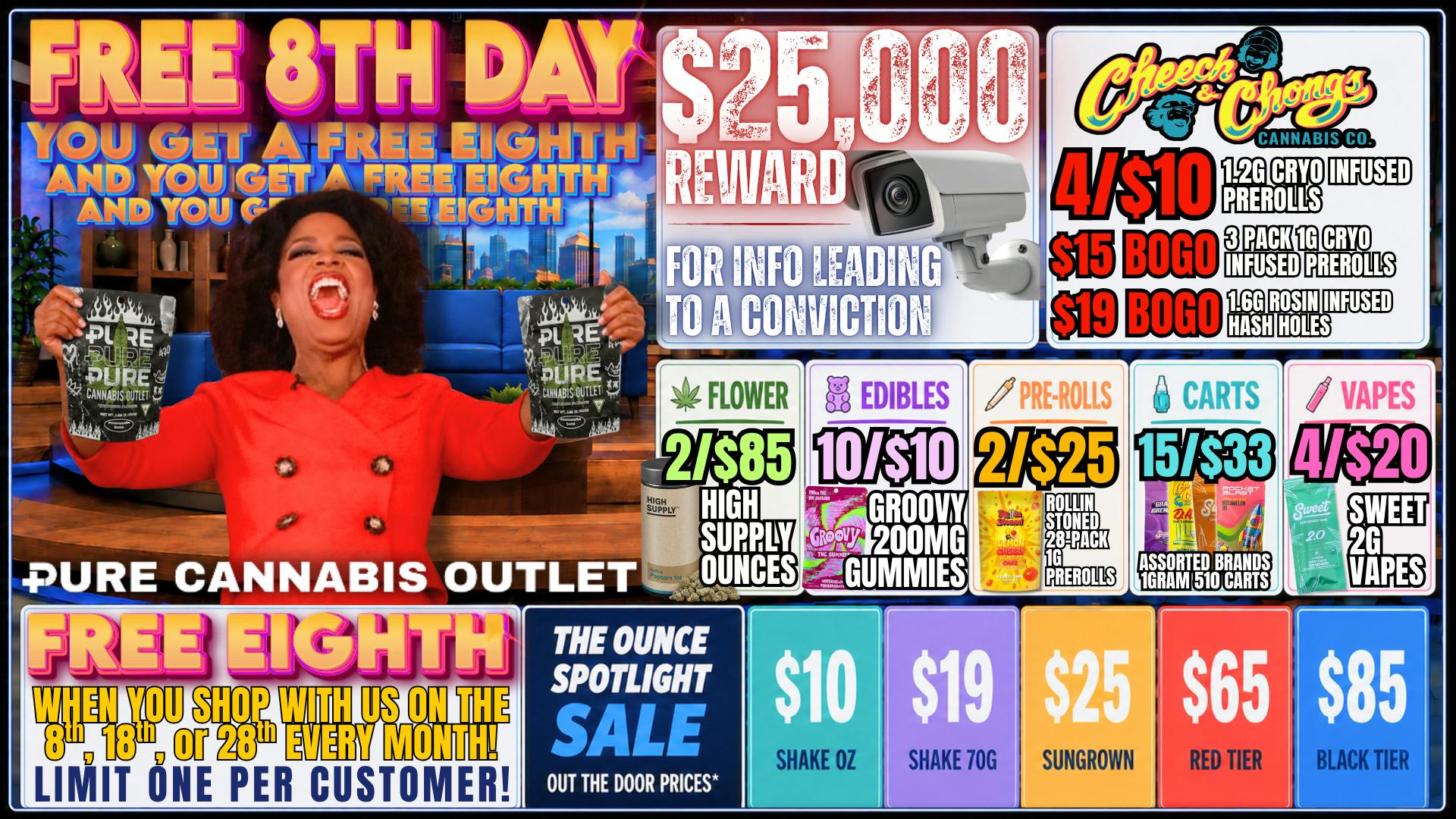 Pure Cannabis Outlet - Monroe ⭐️🍃FREE 8THS DAY!! 🍃⭐️COME GET YOUR FREE 8TH🍃⭐️