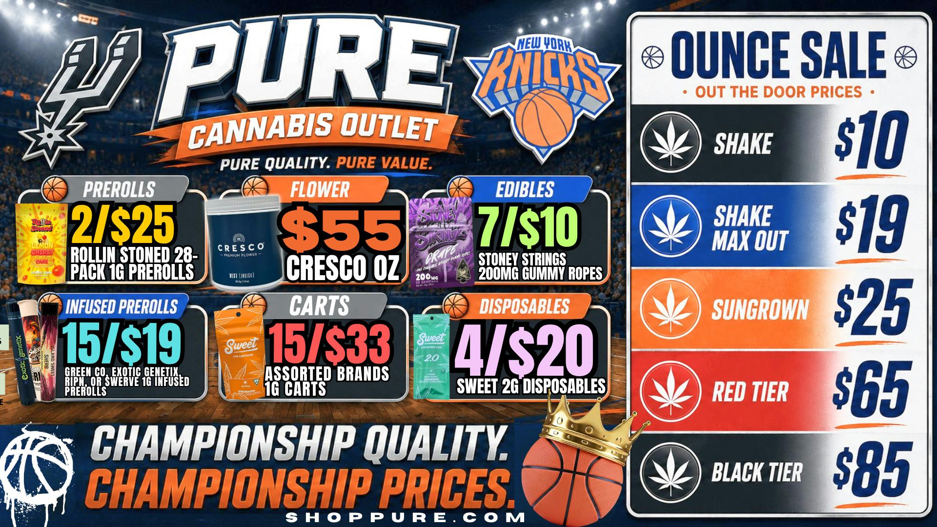 Pure Cannabis Outlet - Monroe $55 CRESCO OZ💚🍃4/$20 SWEET 2G DISPOSABLE VAPES