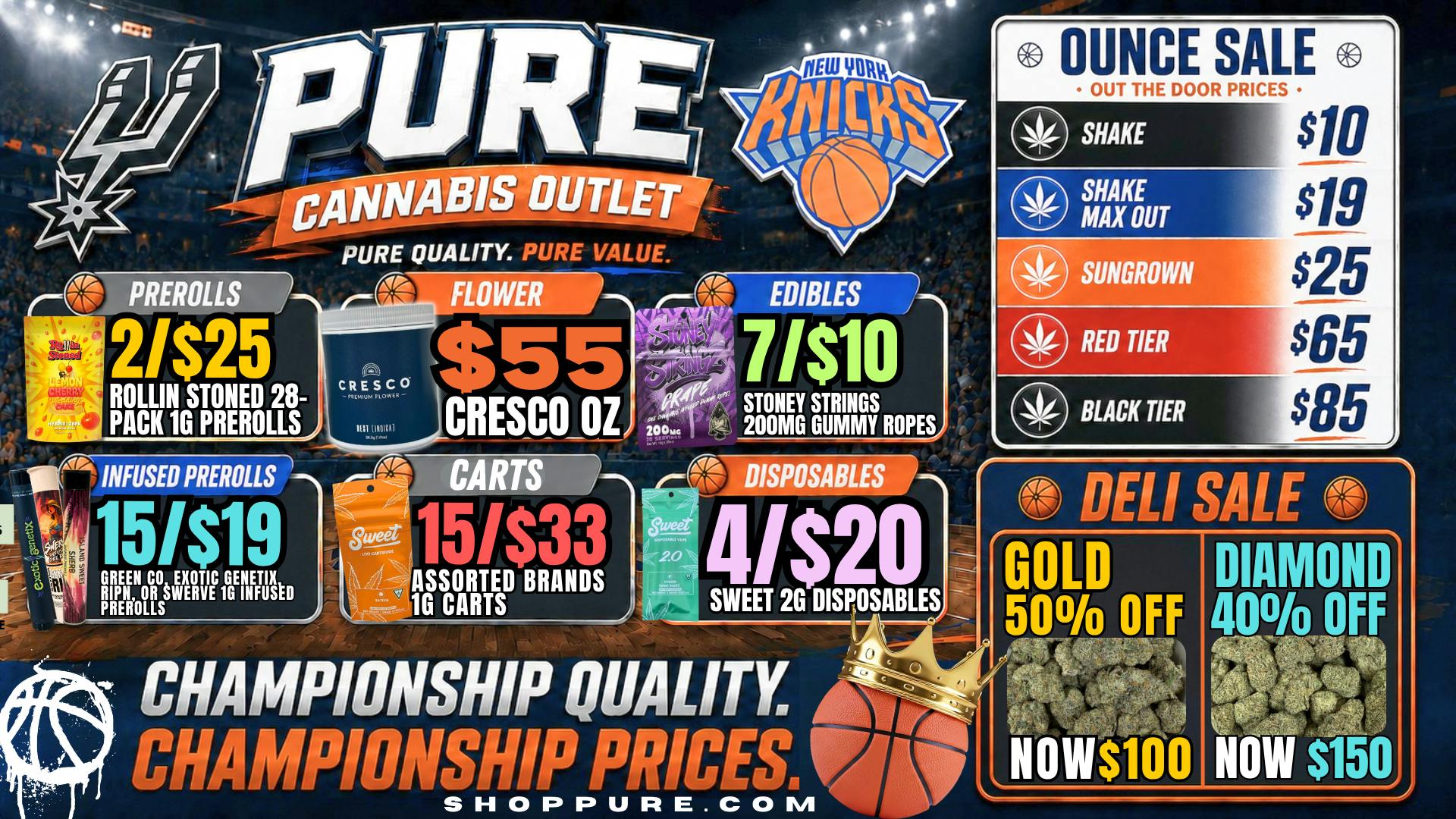 Pure Cannabis Outlet - New Baltimore $55 CRESCO OZ💚🍃4/$20 SWEET 2G DISPOSABLE VAPES