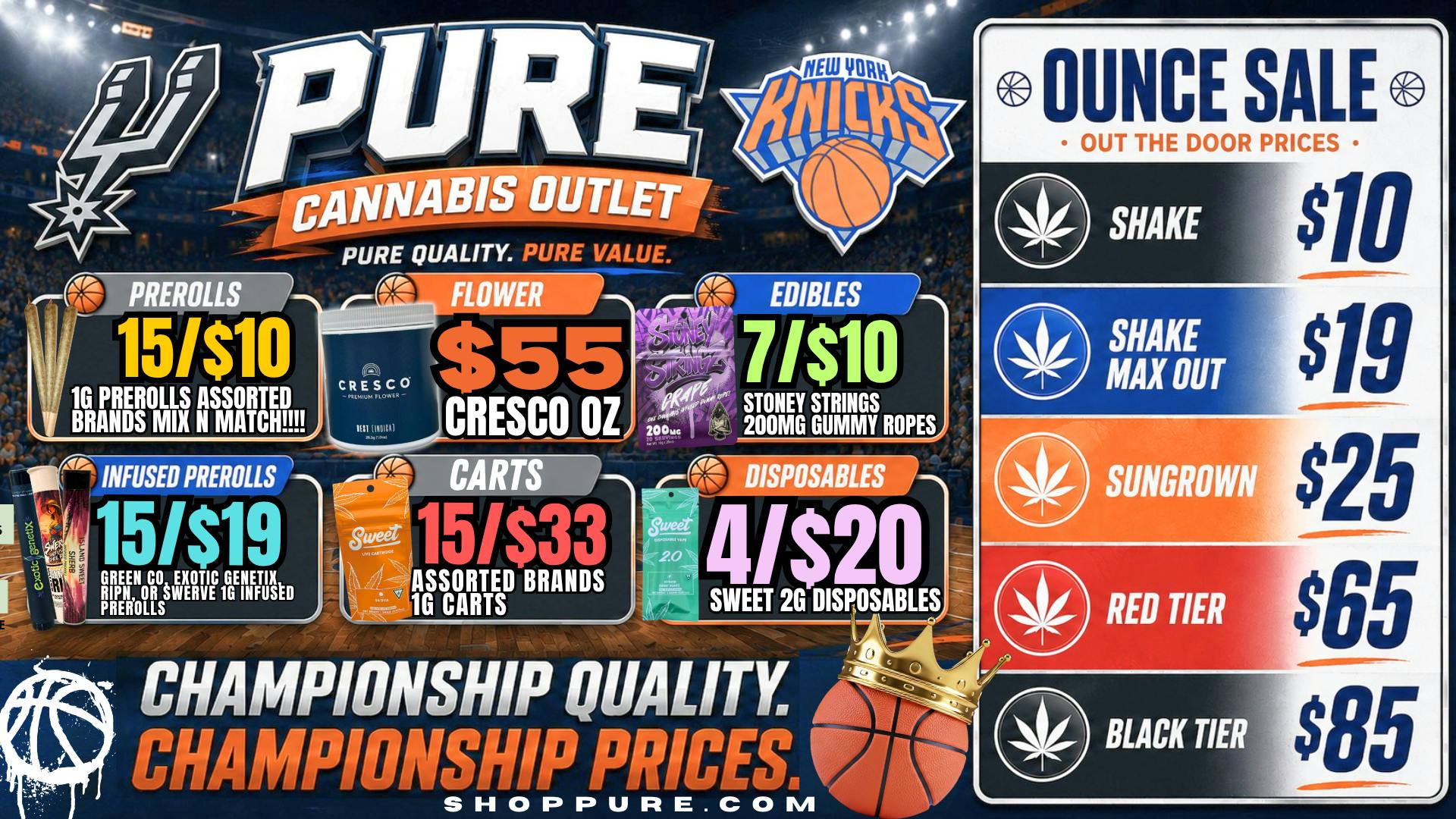 Pure Cannabis Outlet - New Buffalo 🍃💚$55 CRESCO OZ💚4/$20 SWEET 2G DISPOSABLE VAPES