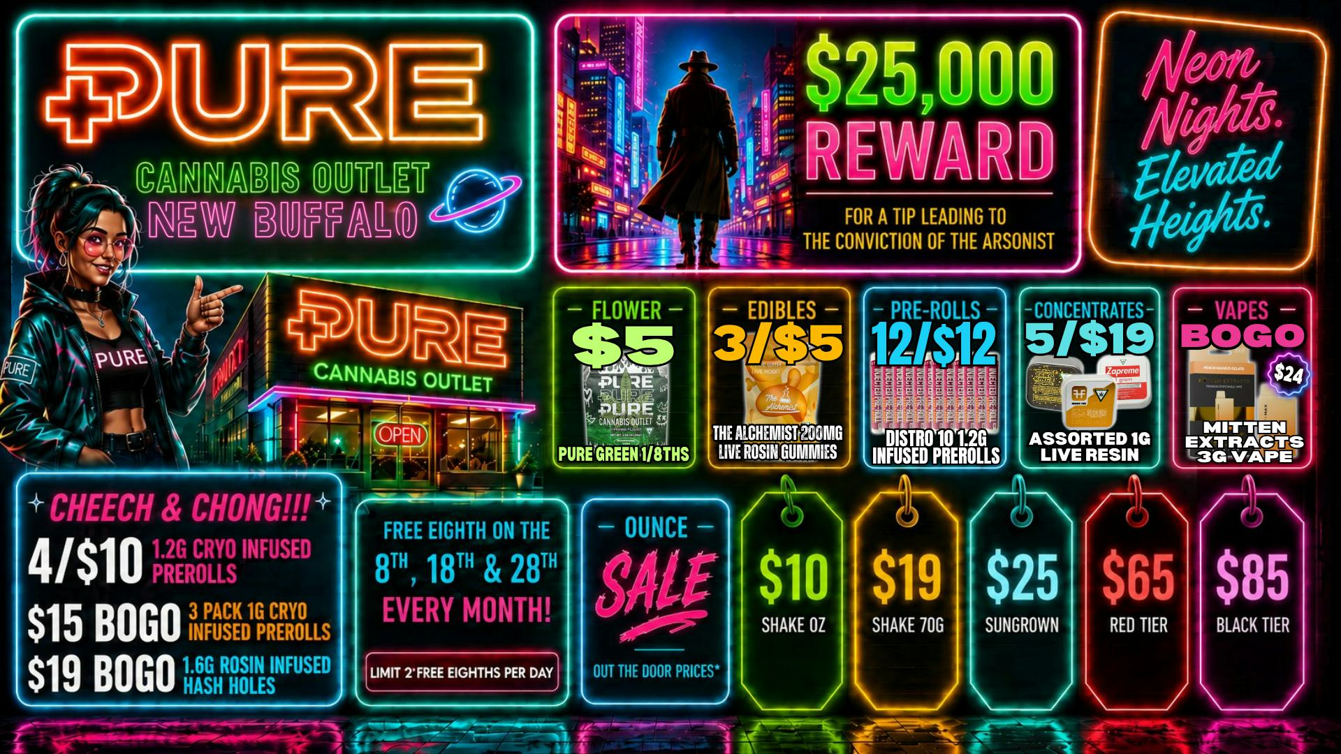 Pure Cannabis Outlet - New Buffalo 🎆✨ BOGO $24 MITTEN EXTRACTS 3G VAPE🎆✨