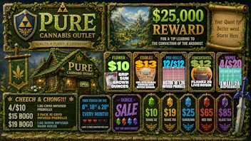 Pure Cannabis Outlet - Monroe CHEECH&CHONG SALE😮‍💨$10 SOCIETY C 1G LIVE ROSIN