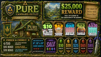 Pure Cannabis Outlet - New Buffalo 😮‍💨CHEECH & CHONG SALE😮‍💨$10 GRIP SUNGROWN OZ