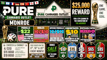 Pure Cannabis Outlet - Monroe CHEECH&CHONG SALE⚽️$10 SOCIETY C 1G LIVE ROSIN⚽️