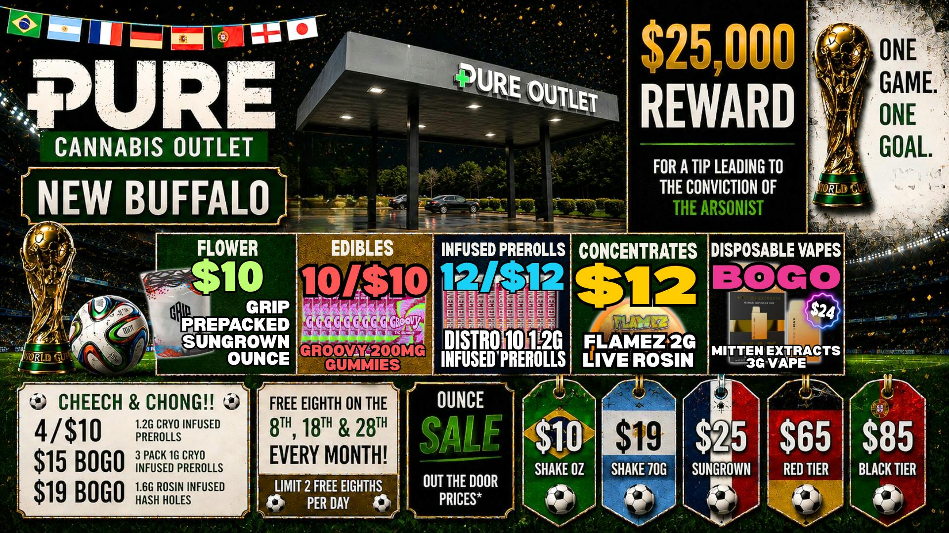 Pure Cannabis Outlet - New Buffalo CHEECH & CHONG SALE⚽️BOGO MITTEN EXTRACT 3G VAPE⚽️