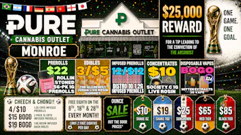 Pure Cannabis Outlet - Monroe CHEECH&CHONG SALE⚽️$10 SOCIETY C 1G LIVE ROSIN⚽️