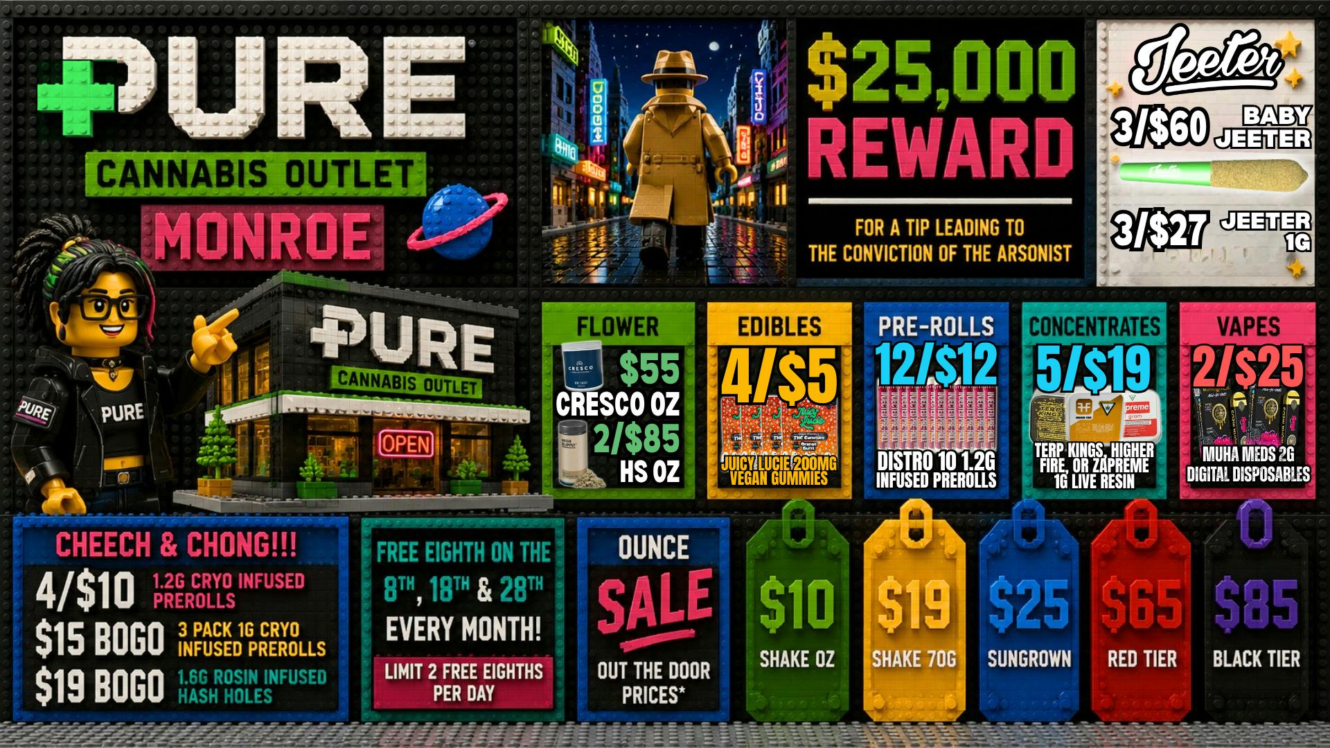 Pure Cannabis Outlet - Monroe 🧩CHEECH AND CHONG SALE!!!🧩JEETER SALE!!!🧩