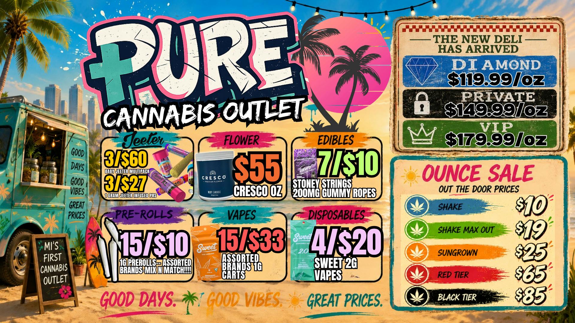 Pure Cannabis Outlet - New Buffalo ⭐️NOW SERVING DELI FLOWER 🍃 BABY JEETERS 3/$60🌴