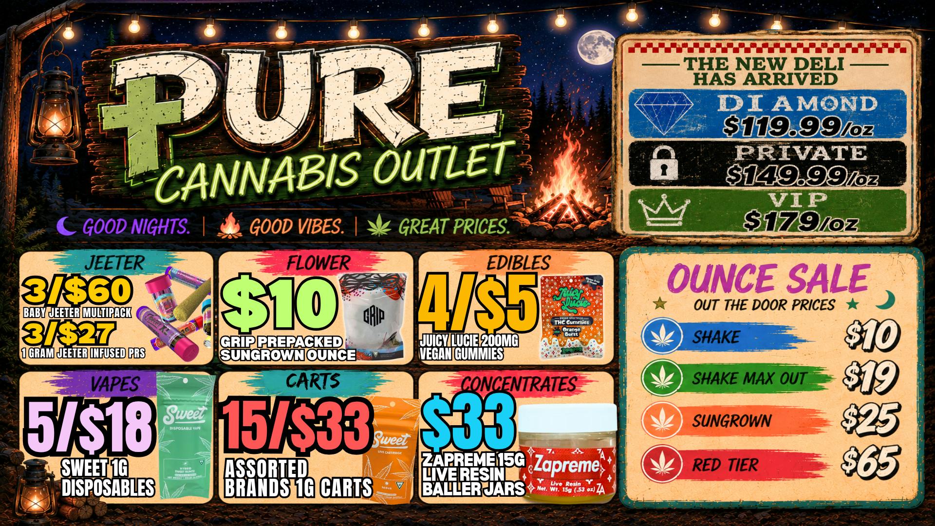 Pure Cannabis Outlet - New Buffalo 🍃NOW SERVING DELI FLOWER 🍃3/$27 1G JEETERS🔥