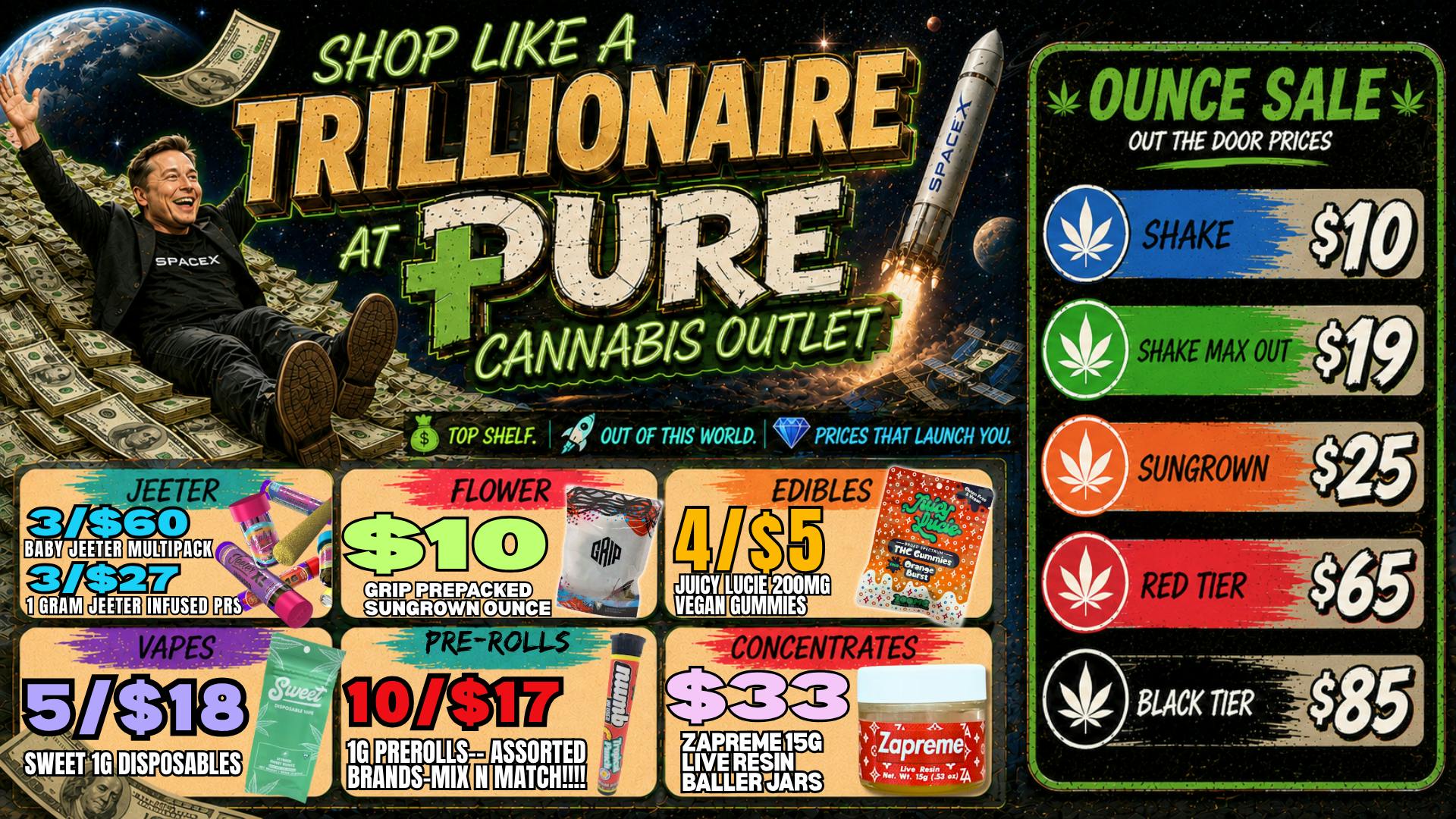 Pure Cannabis Outlet - Monroe JEETER SALE💵BABY JEETERS 3/$60💵1G JEETER 3/$27😮