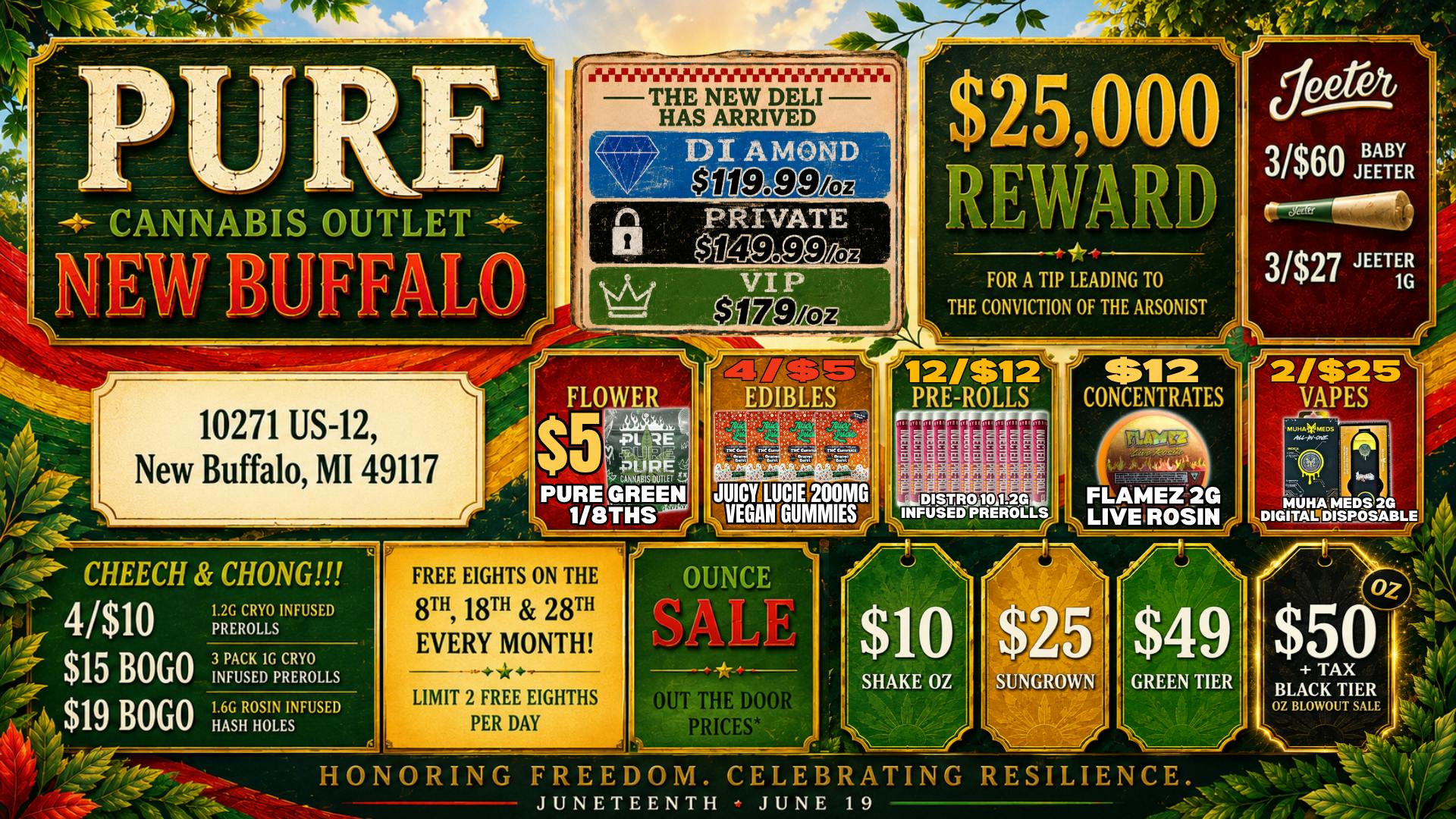 Pure Cannabis Outlet - New Buffalo 🔥 CHEECH & CHONG BOGOS + JEETER SALE 💸