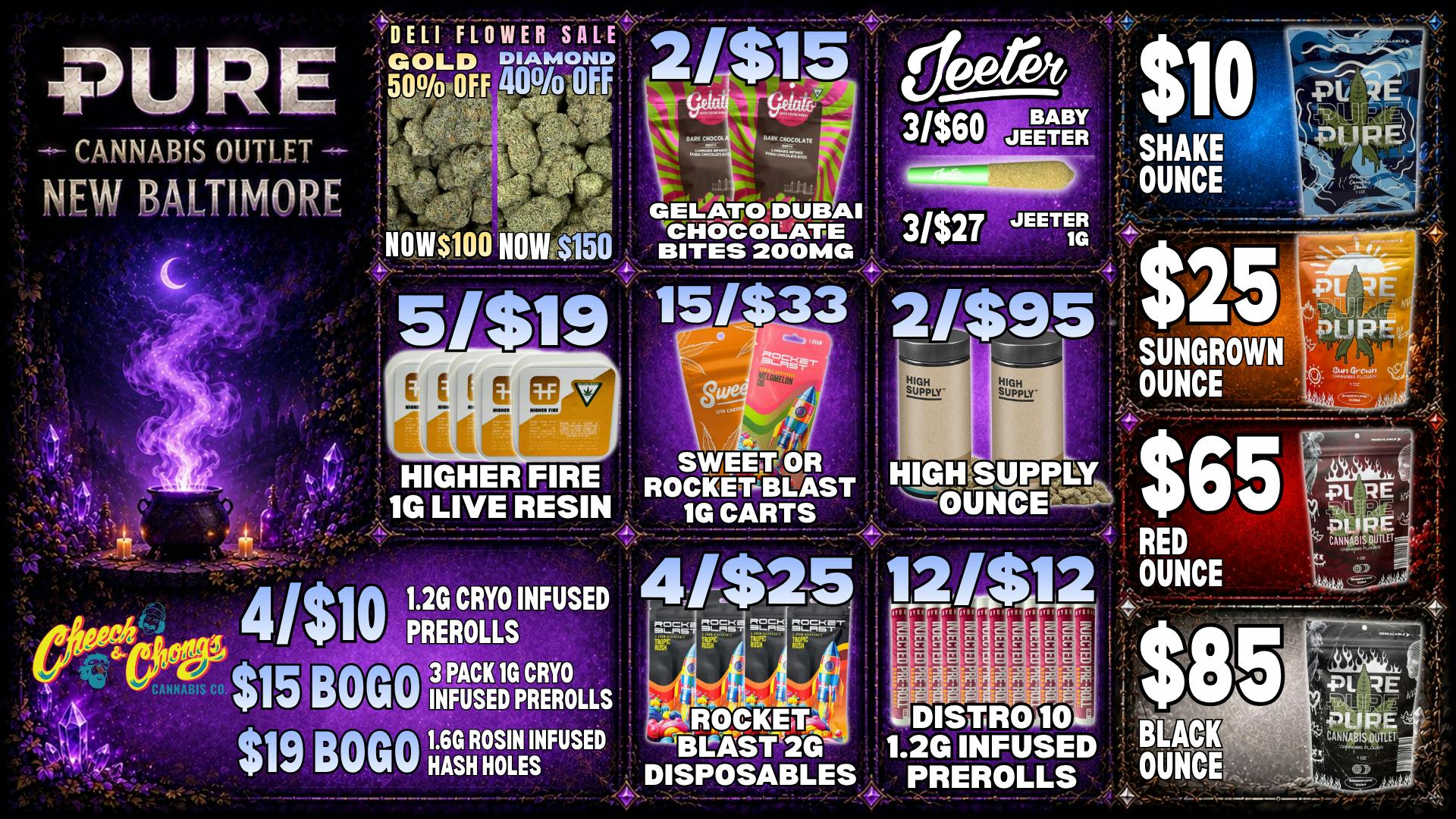 Pure Cannabis Outlet - New Baltimore 50-60% OFF DELI🔮JEETER + CHEECH & CHONG SALES🔮