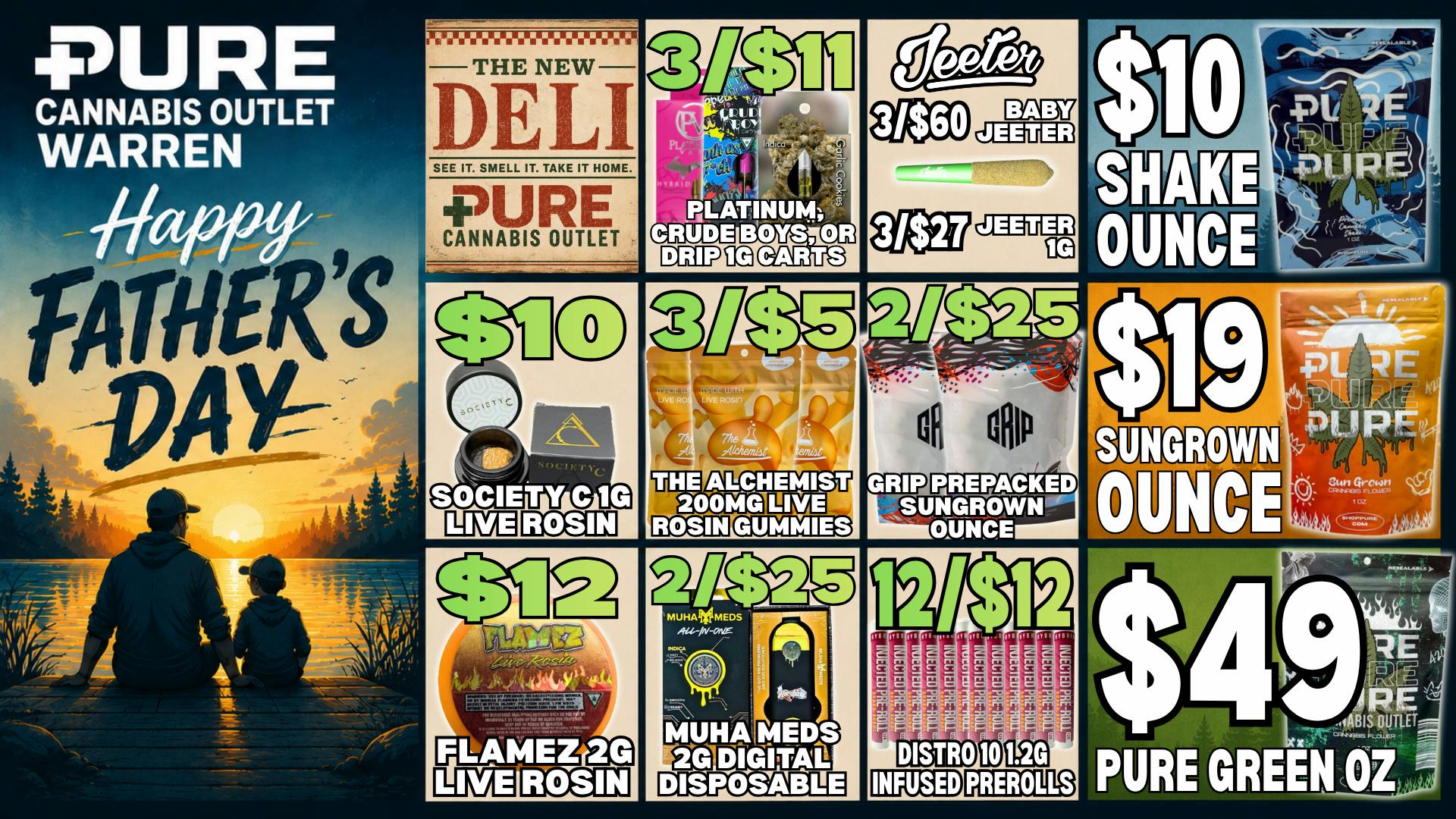 Pure Cannabis Outlet - Warren $10 SOCIETY C 1G LIVE ROSIN 👔 HAPPY FATHER'S DAY!