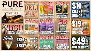 Pure Cannabis Outlet - Warren 🌿 FRESH NEW DELI FLOWER • 5/$11 CARTS 💨