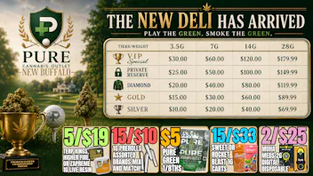 Pure Cannabis Outlet - New Buffalo PLAY THE GREEN, SMOKE THE GREEN⛳$5 GREEN 8THS⛳