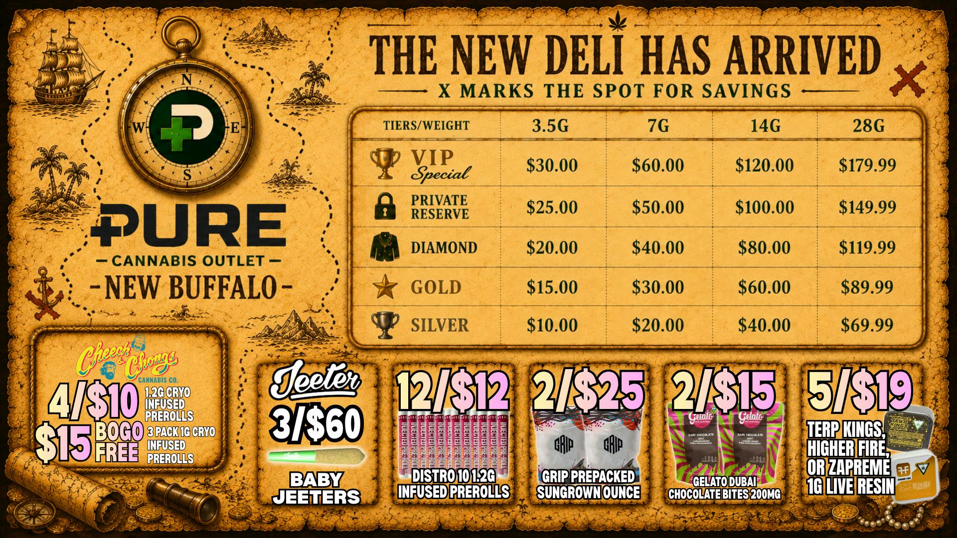 Pure Cannabis Outlet - New Buffalo ❌MARKS THE SPOT FOR SAVINGS💰NEW DELI IS HERE!