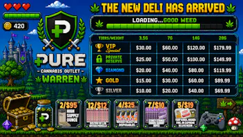 Pure Cannabis Outlet - Warren LEVEL UP YOUR FLOWER GAME 🎮 THE DELI QUEST BEGIN