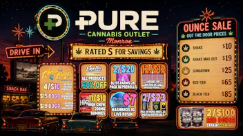 Pure Cannabis Outlet - Monroe 60% OFF ALL JEETERS🍿NOW SHOWING: MASSIVE SAVINGS