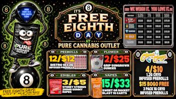 Pure Cannabis Outlet - New Buffalo 🎱 FREE EIGHTH DAY AT PURE NEW BUFFALO!