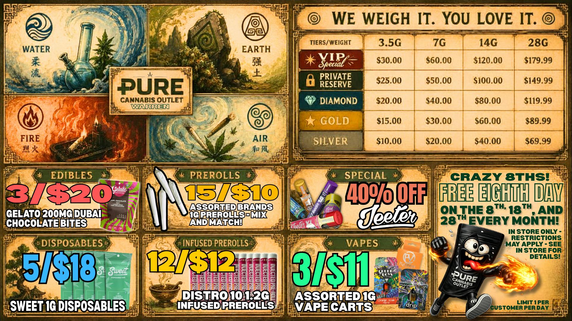 Pure Cannabis Outlet - Warren 🔥 40% OFF ALL JEETER AT PURE WARREN!