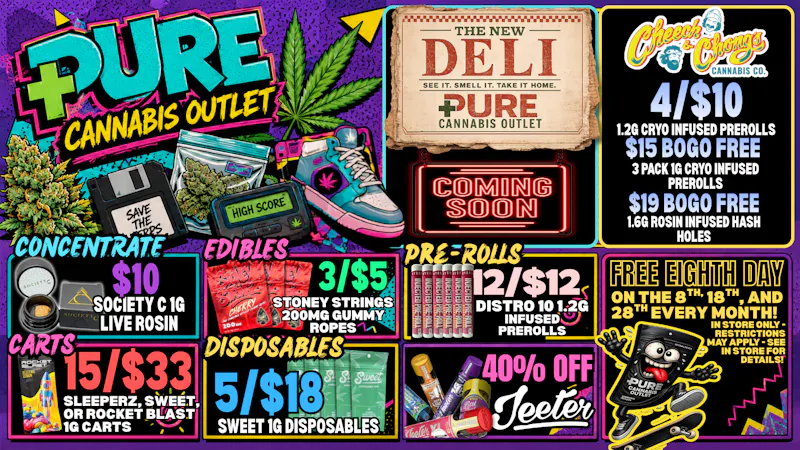 Pure Cannabis Outlet - Monroe 🔥 40% OFF ALL JEETER AT PURE MONROE!