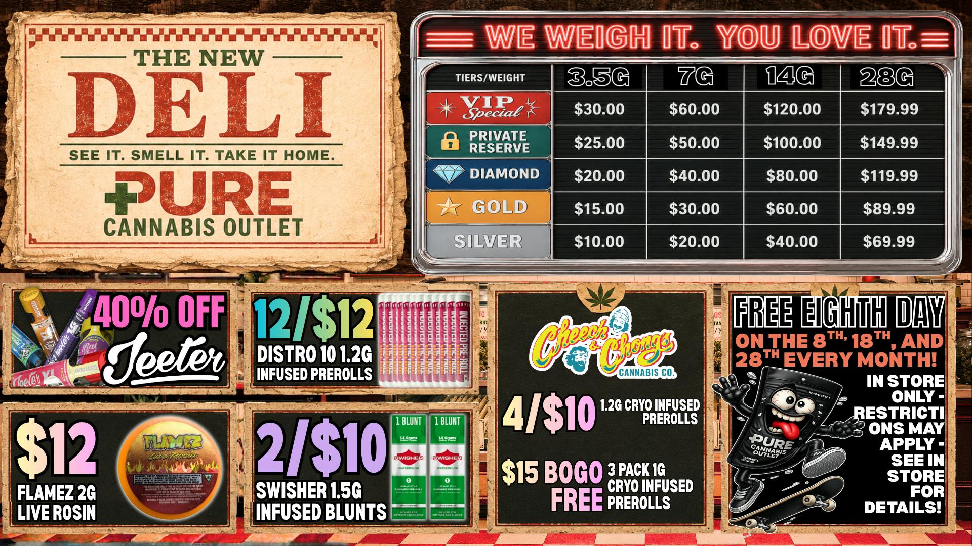 Pure Cannabis Outlet - New Buffalo FRESH DELI FLOWER IS HERE 🔥 40% OFF ALL JEETER |