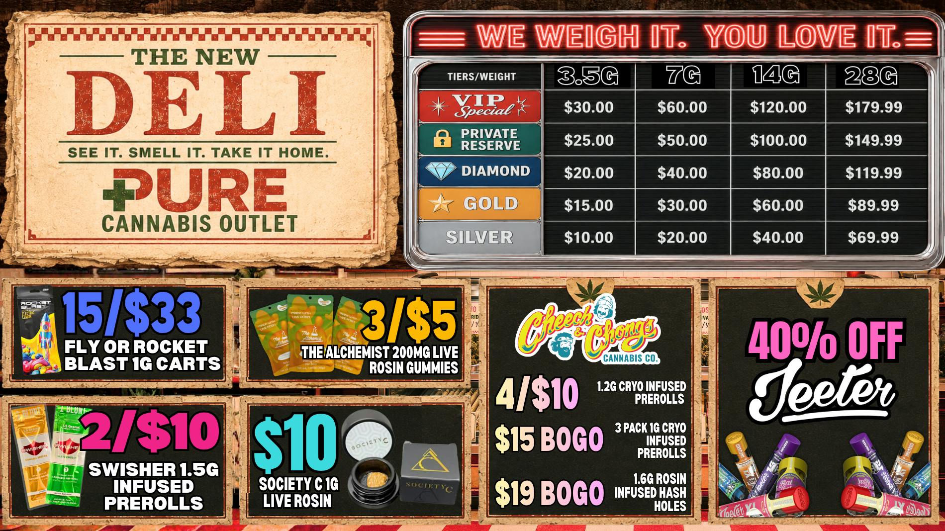 Pure Cannabis Outlet - New Baltimore FRESH DELI HAS ARRIVED!🔥 40% OFF ALL JEETER