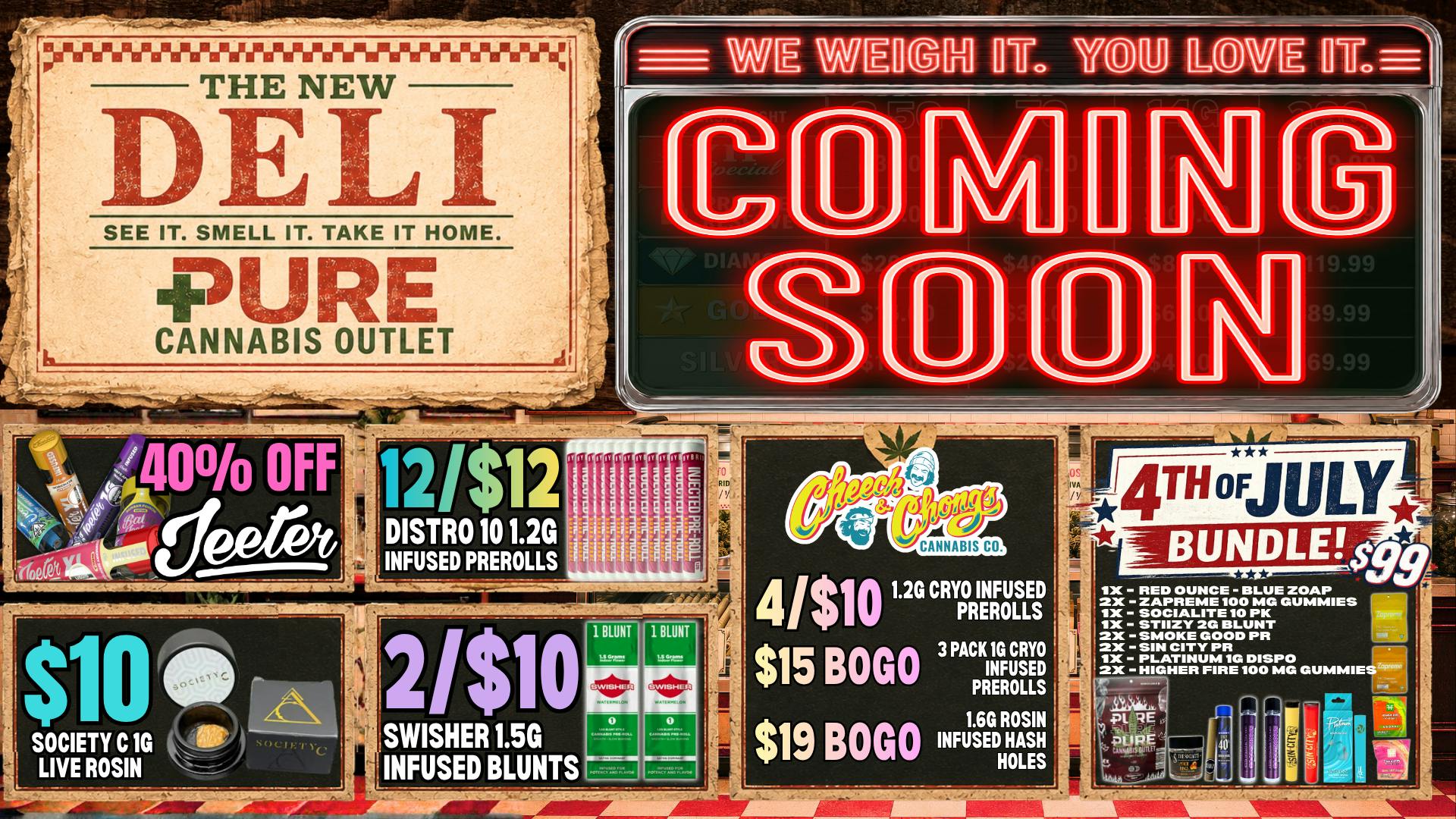 Pure Cannabis Outlet - Monroe 🔥 $99 4TH OF JULY BUNDLE!🔥40% OFF ALL JEETERS