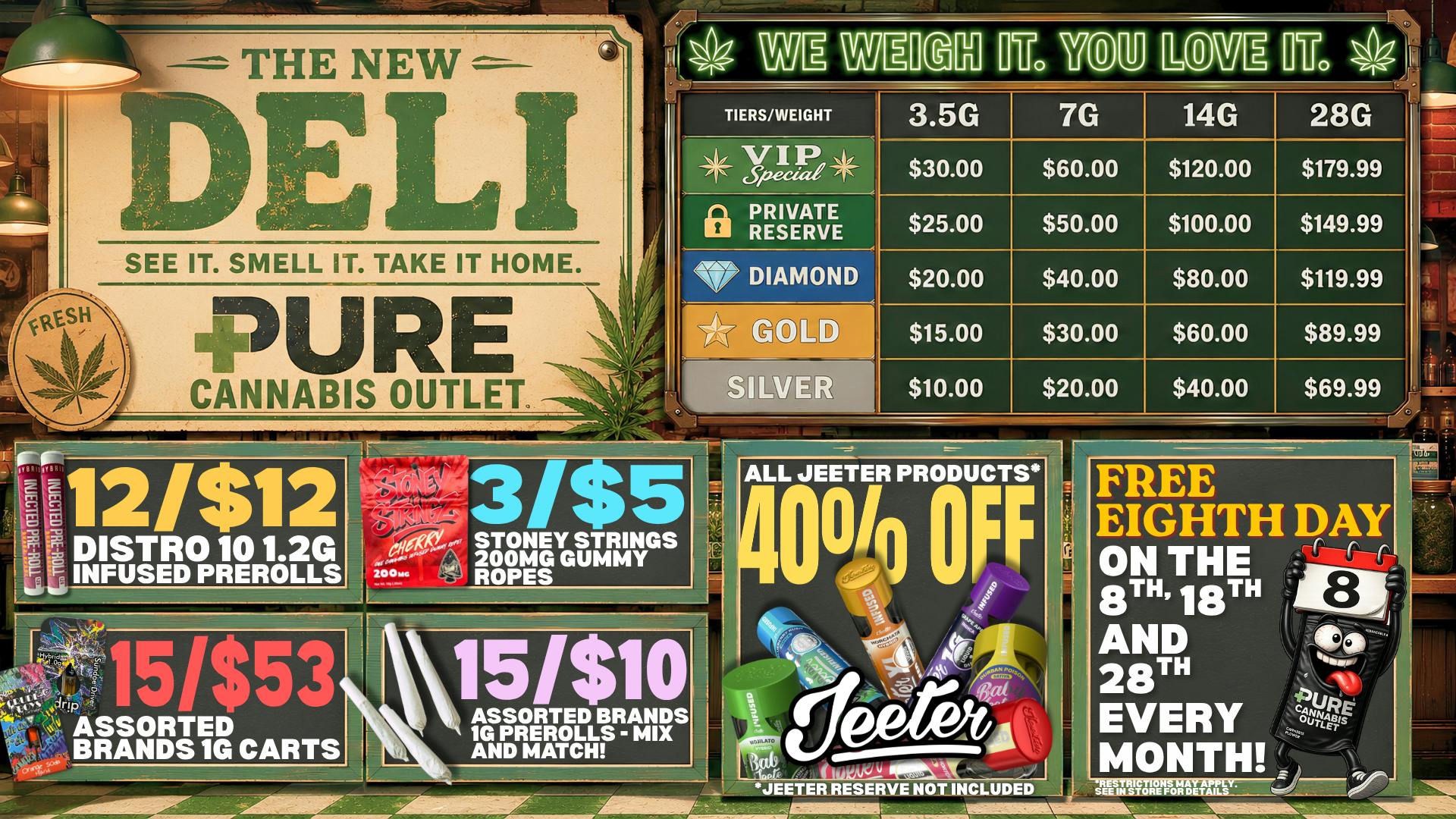 Pure Cannabis Outlet - Warren 🔥 40% OFF ALL JEETER 🔥 15/$10 MIX&MATCH PRS