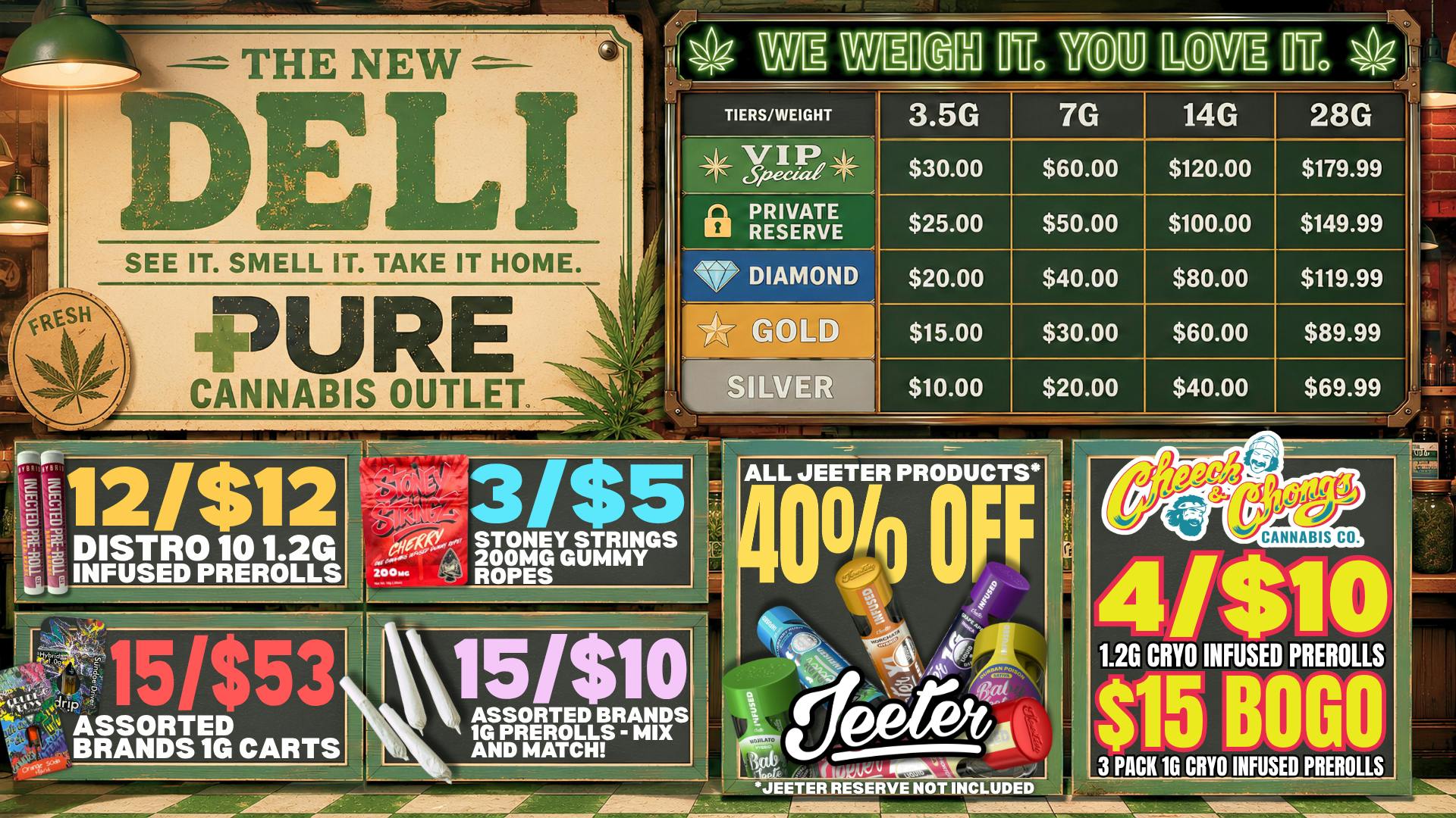 Pure Cannabis Outlet - New Buffalo 🇺🇸 NEW DELI NOW OPEN 🇺🇸 40% OFF ALL JEETERS