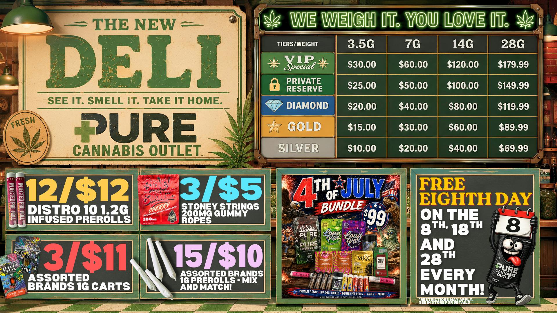 Pure Cannabis Outlet - Oxford 🔥🌿 SHOP 15/$10 ASSORTED 1G PREROLLS 🔥🌿