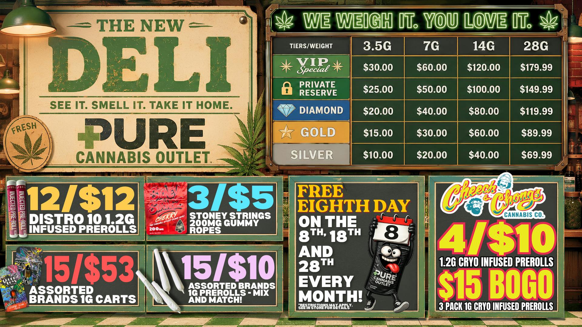 Pure Cannabis Outlet - New Buffalo 🎆🌿 12/$12 DISTRO 10 1.2G INFUSED PREROLLS 🎆🌿