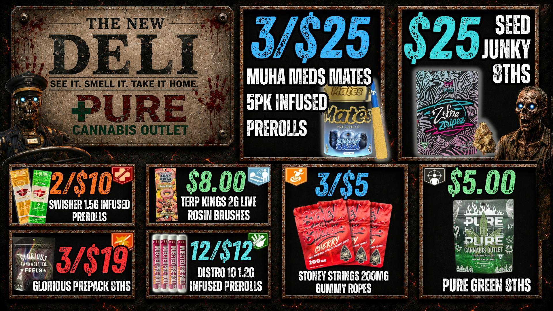 Pure Cannabis Outlet - New Buffalo 3/$25 MUHAMEDS MATES 💀 DON'T BECOME ZOMBIE BAIT