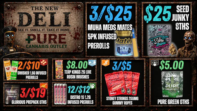 Pure Cannabis Outlet - New Buffalo 3/$25 MUHAMEDS MATES 💀 DON'T BECOME ZOMBIE BAIT