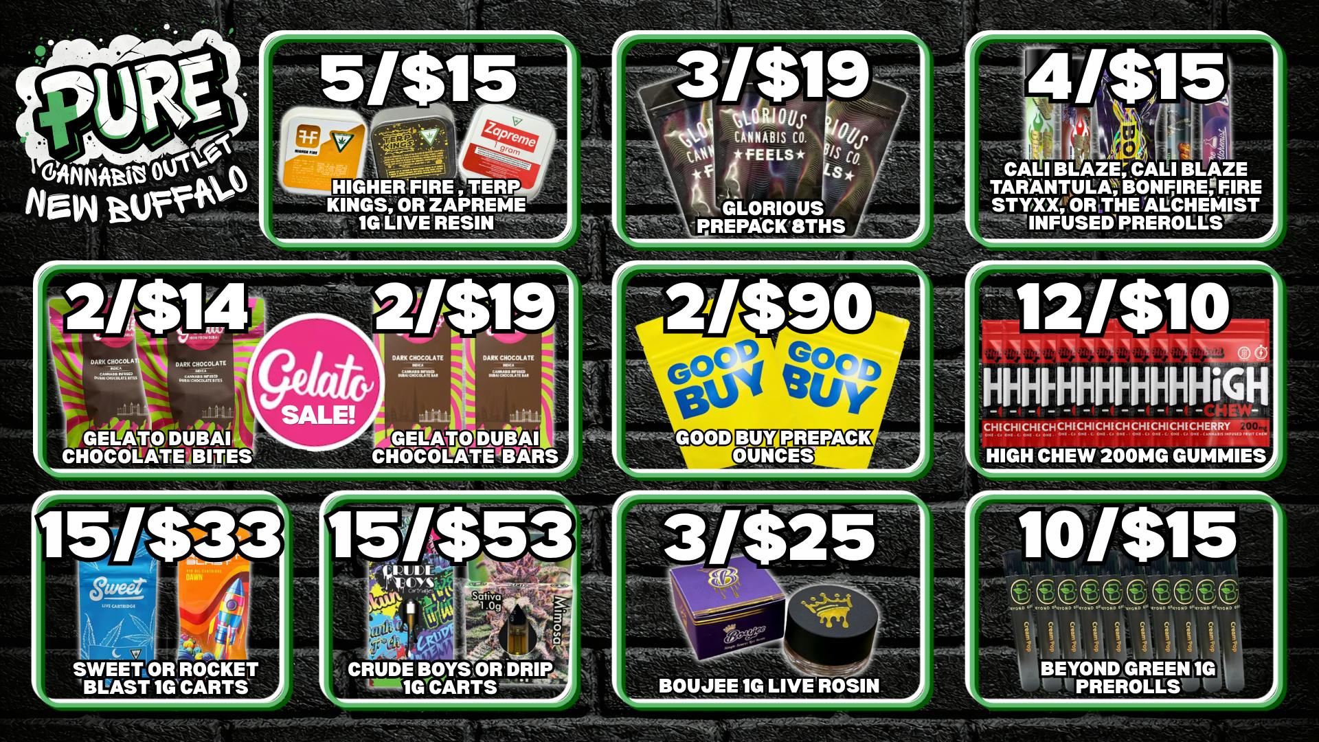 Pure Cannabis Outlet - New Buffalo 2/$90 GOOD BUY OUNCES 🌿 STOCK UP & SAVE BIG