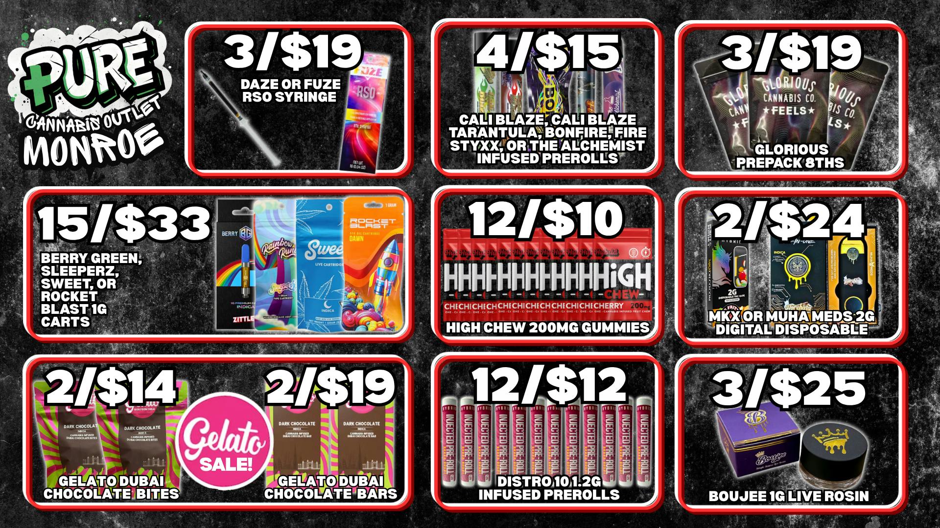 Pure Cannabis Outlet - Monroe 💉 3/$19 DAZE OR FUZE RSO SYRINGES 💨