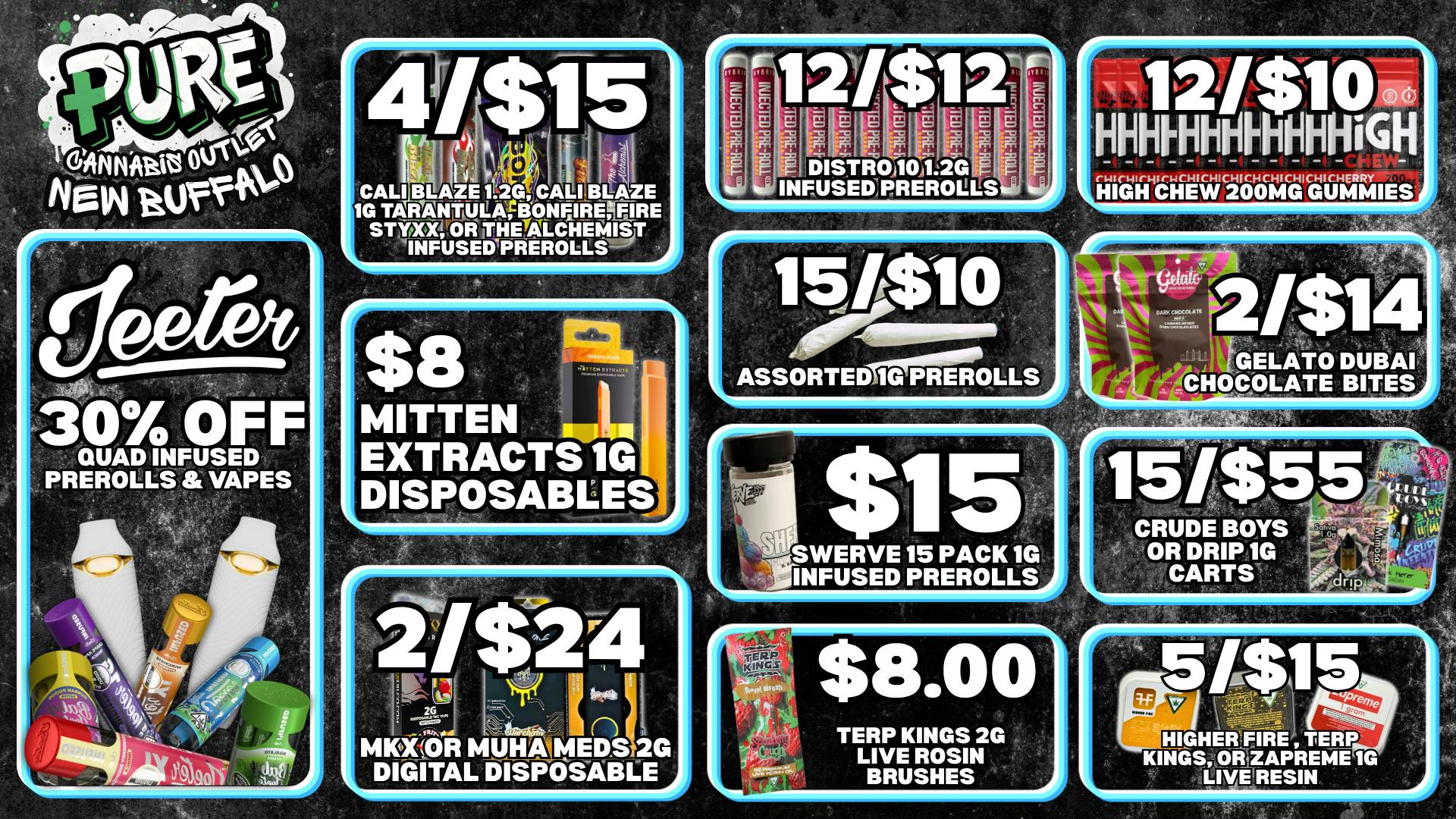Pure Cannabis Outlet - New Buffalo 30% OFF JEETER💨 DEALS YOU DON'T WANT TO MISS!