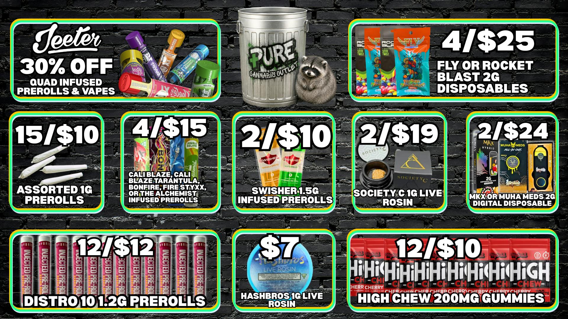 Pure Cannabis Outlet - New Buffalo 🔥 30% OFF JEETER + $7 HASHBROS ROSIN!