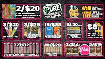 Pure Cannabis Outlet - New Buffalo 2/$20 YUM YUM ULTRA-RARE PRS 🔥 $8 1G MITTEN DISPO