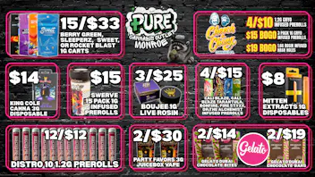 Pure Cannabis Outlet - Monroe 3/$25 BOUJEE 1G LIVE ROSIN 🔥 $15 INFUSED 15PK PRS