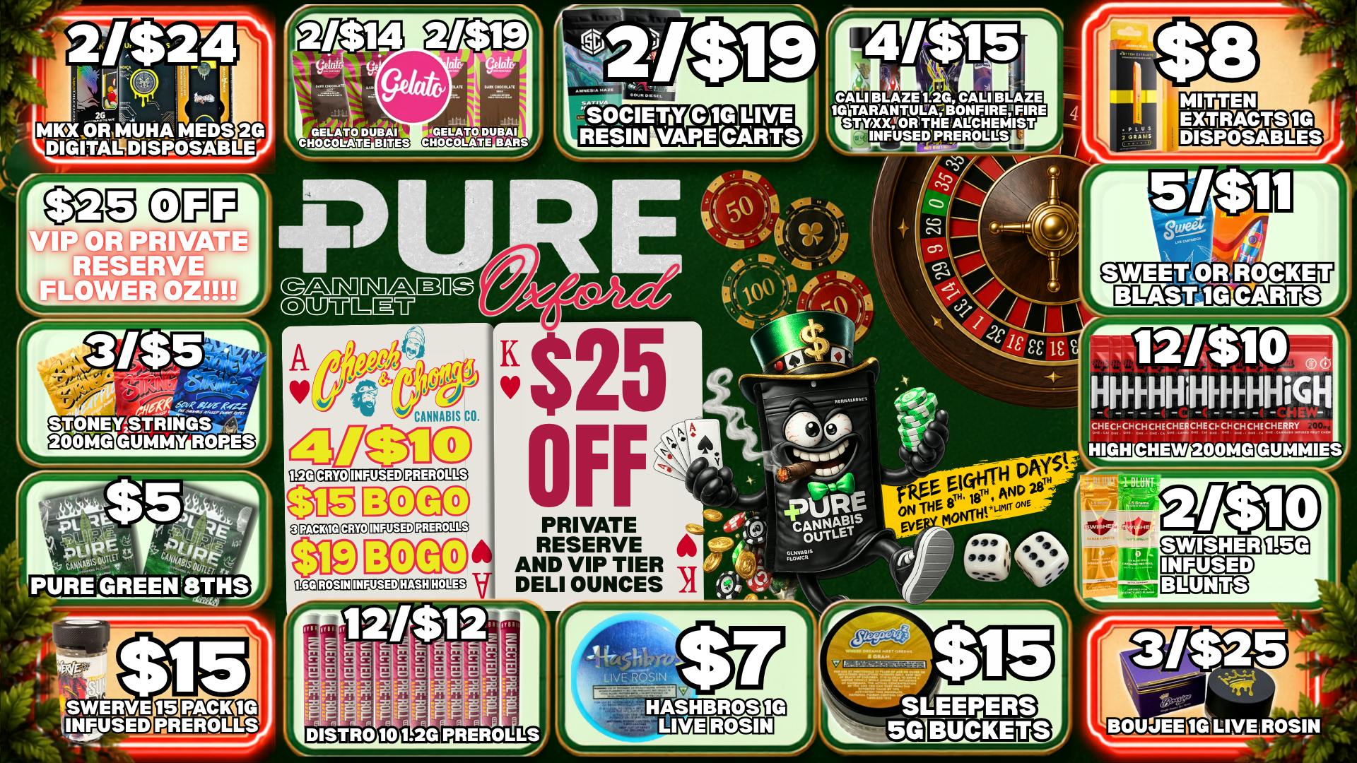 Pure Cannabis Outlet - Oxford 🎰 $25 OFF VIP OR PRIVATE RESERV DELI 😮‍💨